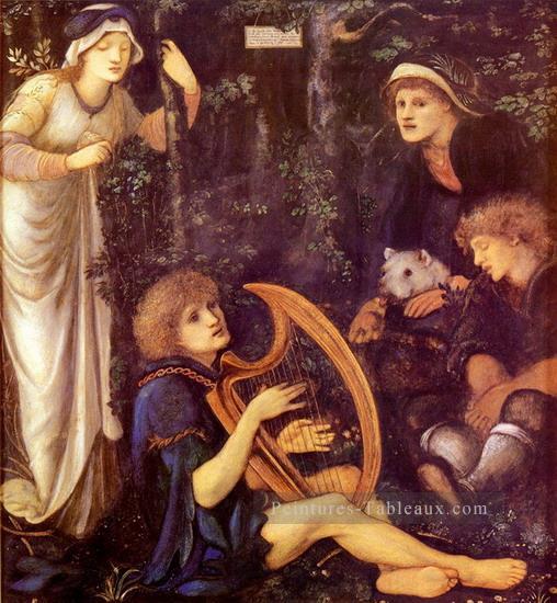 La folie de sir Tristram préraphaélite Sir Edward Burne Jones Peintures à l'huile